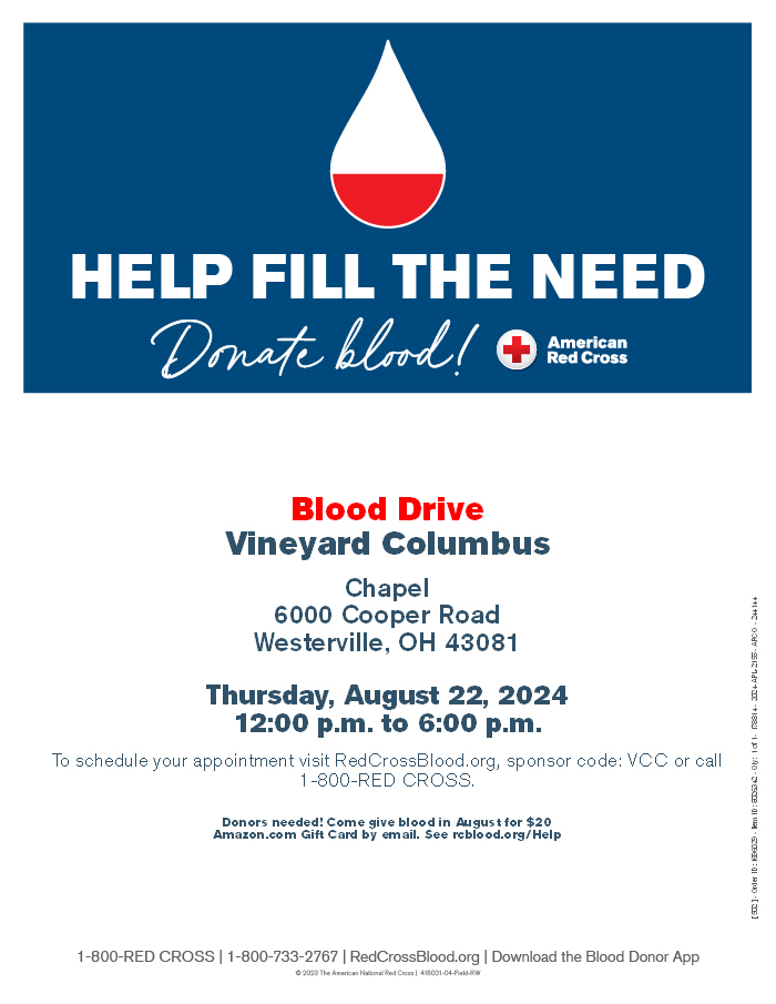 Blood Drive - American Red Cross - August